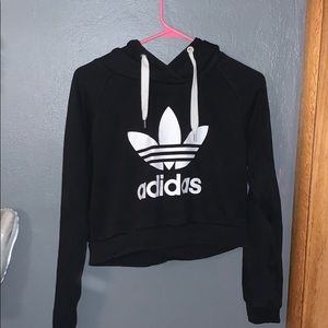 cropped adidas hoodie